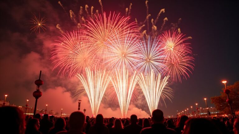 fireworks celebrate lunar new year