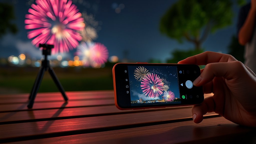 smartphone fireworks photography preparation