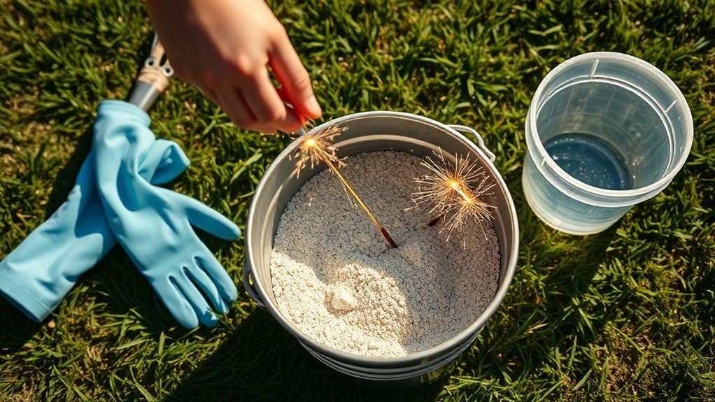 safe sparkler disposal practices
