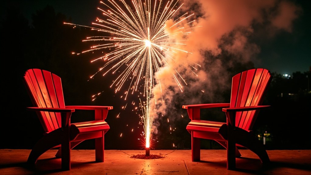 caution fireworks and furniture