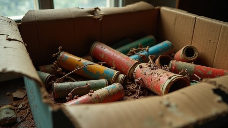 stored fireworks degradation signs
